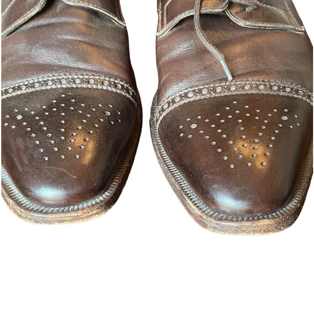 Gravati Men’s Leather Cap Toe Brown Tie Loafers